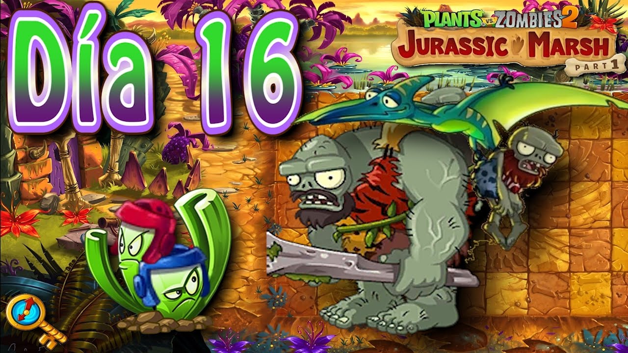 Plants vs Zombies 2: Pantano del Jurásico: Día 16 (Zombistein del Jurásico)  - Español - HD