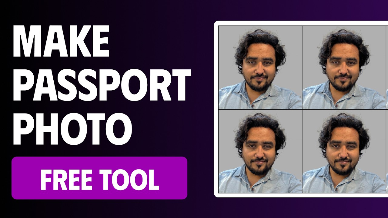 Make PASSPORT Photo FREE - No PHOTOSHOP | Passport Photo Maker Tool