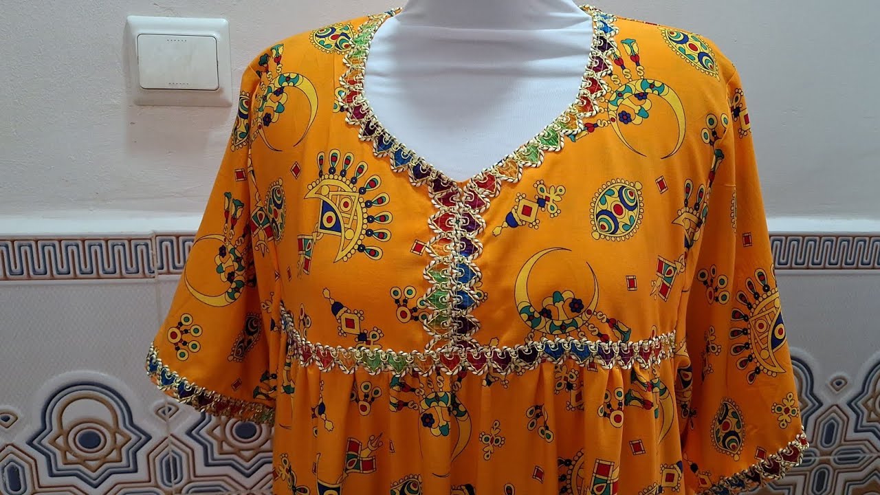 القندورة لدارت ضجة كبيرة💥 وكان مشروع تاعها ناجح  تفصيل وخياطة  لكل مبتدئات مودال سامبل وشباب