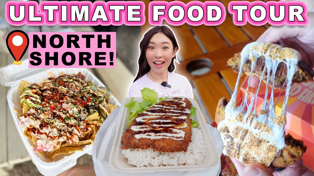 ULTIMATE North Shore Food Tour! || [Haleiwa, Kahuku, Hawaii] Best Poke, Ahi Katsu, Cookies + More!