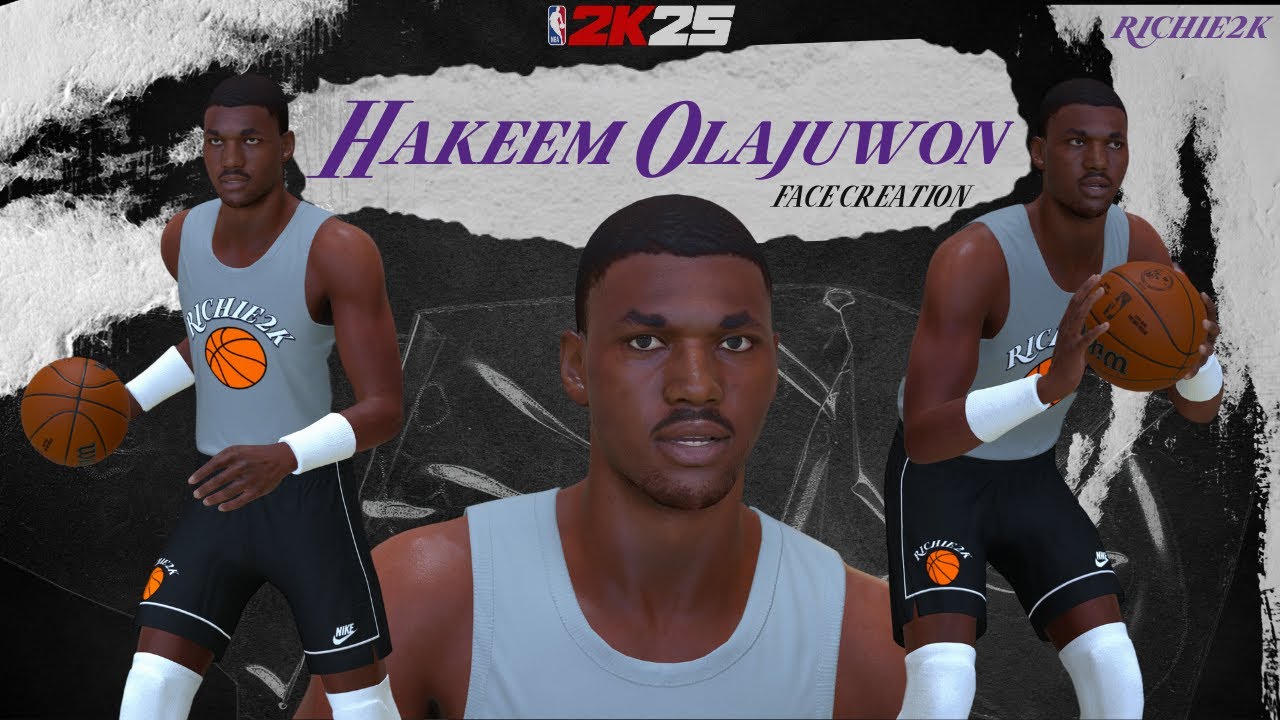 Hakeem Olajuwon Face Creation NBA 2K25