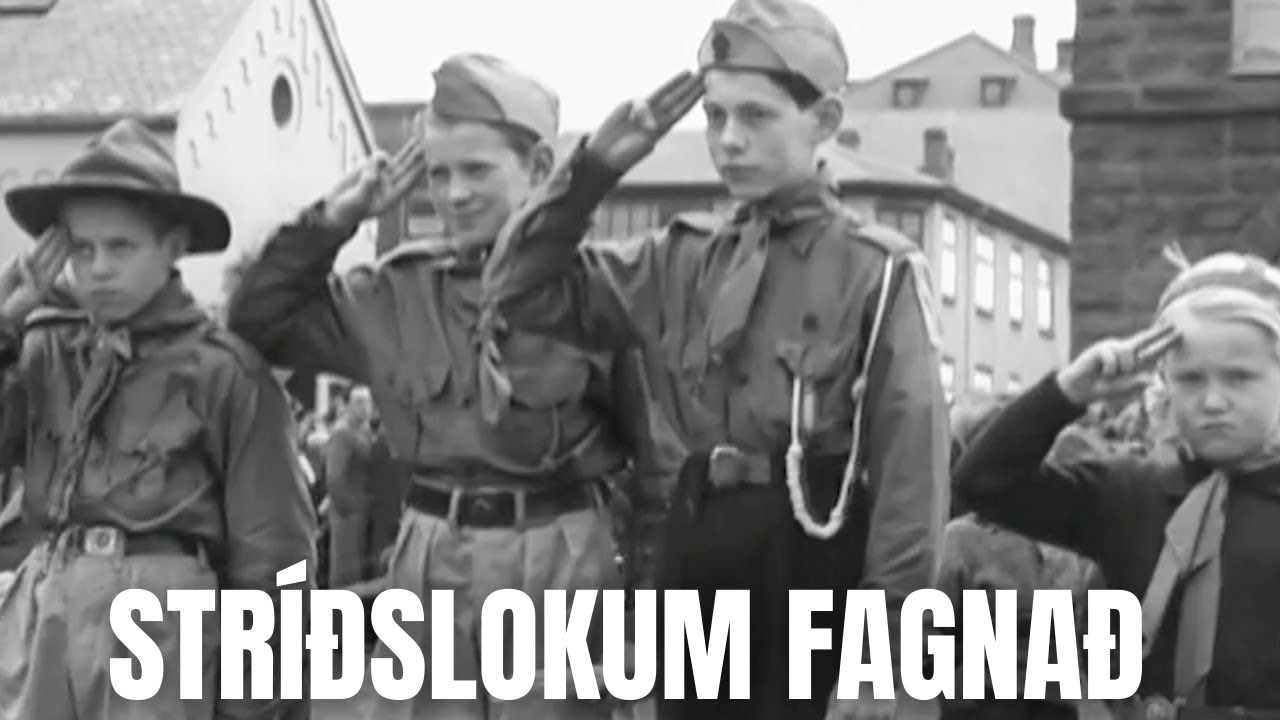 Stríðslokum fagnað á Austurvelli - 8 Maí 1945