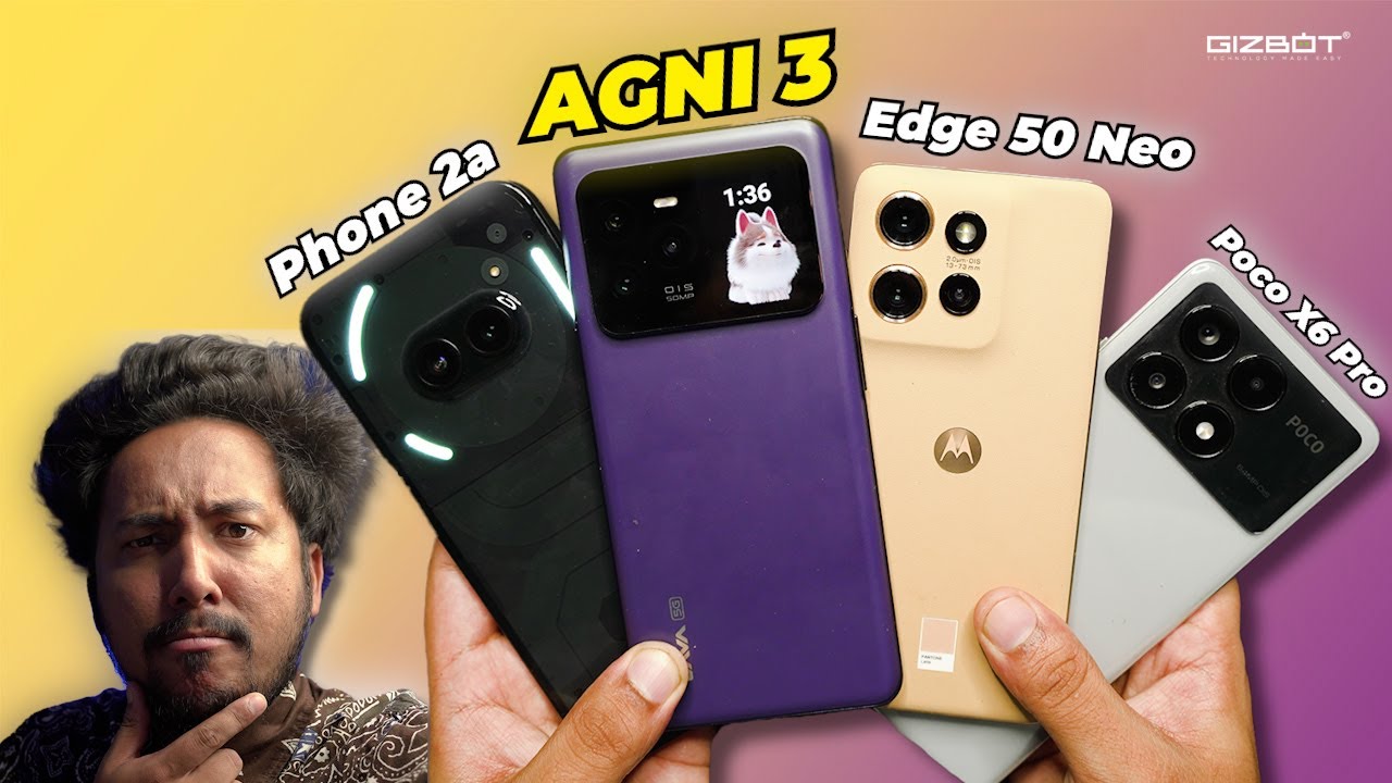 Moto Edge 50 Neo vs Lava Agni 3 vs Nothing Phone 2a vs Poco X6 Pro 🔥 Performance and Battery Test