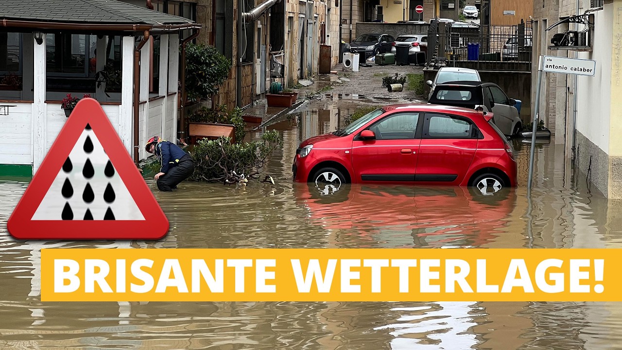 Brisante Wetterlage! Enorme Regenmengen in Norditalien und der Schweiz