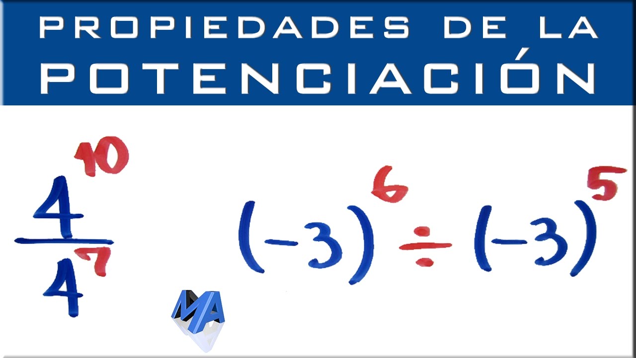 Propiedades de la potenciación | Cociente de potencias con bases iguales