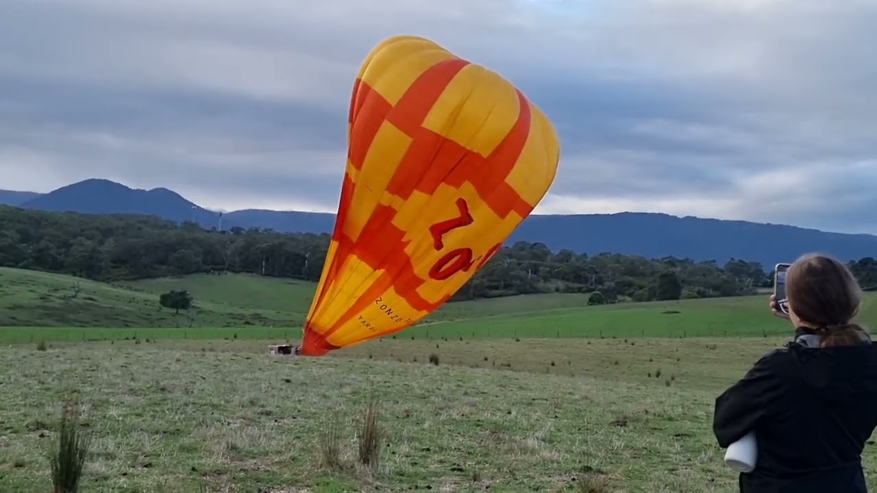 Balloon sunrise, April 2022, rough landing