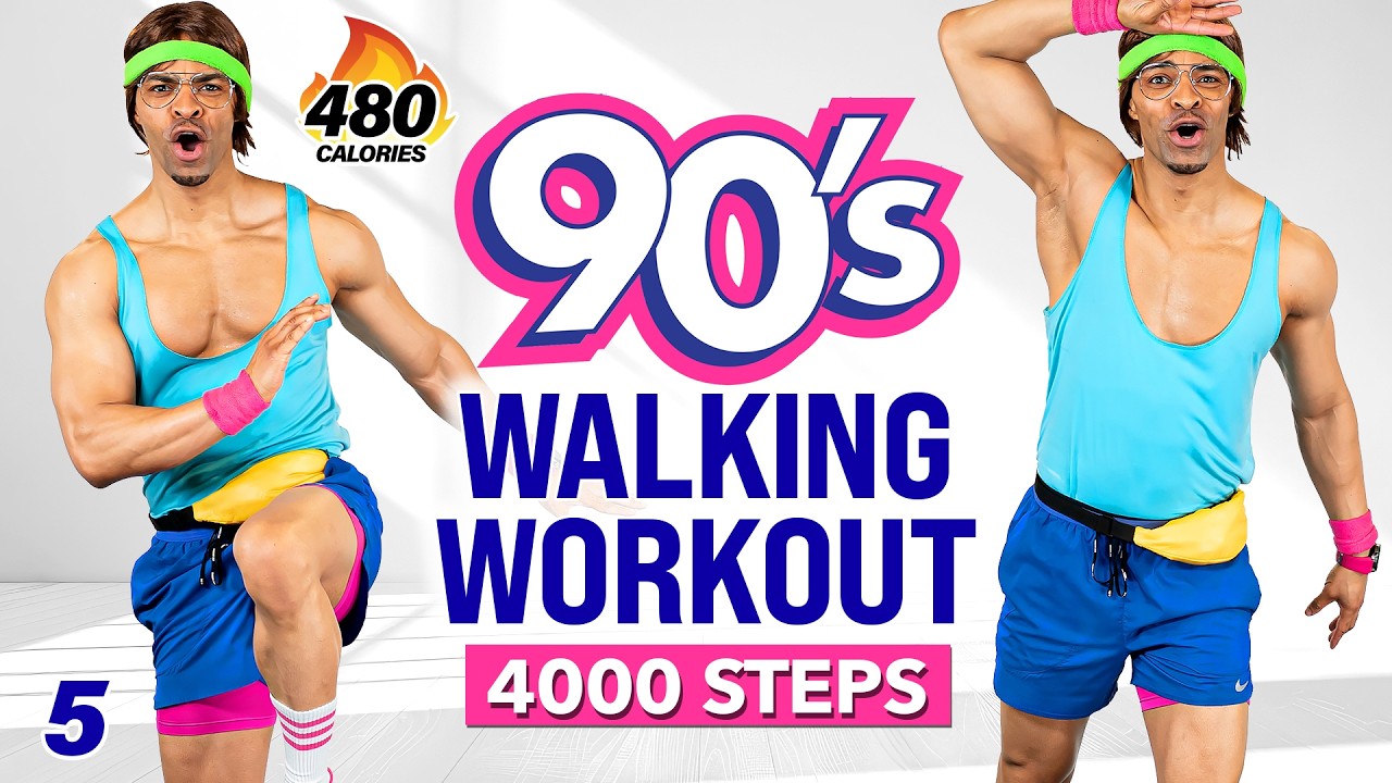 30 MIN 90s Theme Walking Workout 🔥 4000 Steps (Fun Cardio!) - WALK Day 5