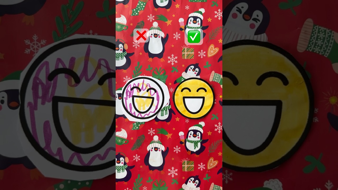 Satisfying Emoji Sticker Cut 💛✂️ 