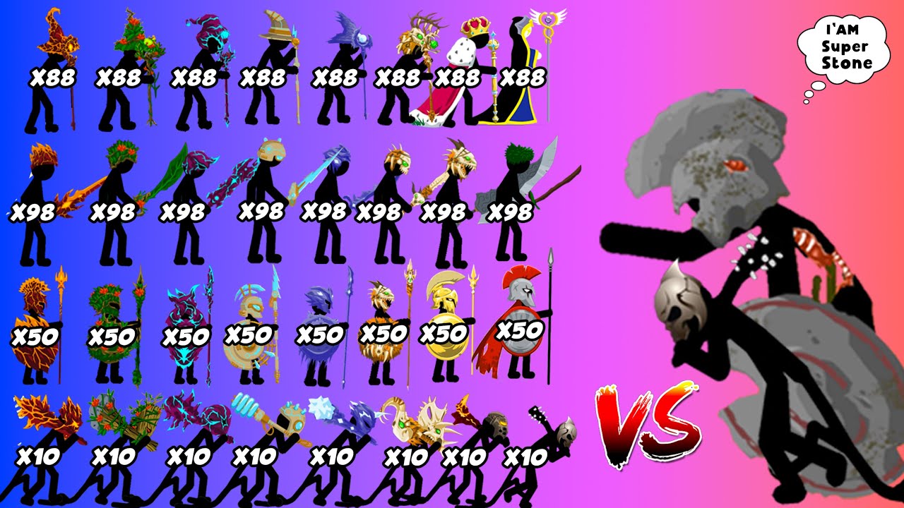 Giant Boss And  Zombie Stone Giant Vs All Stick Figures In Stick War Legacy