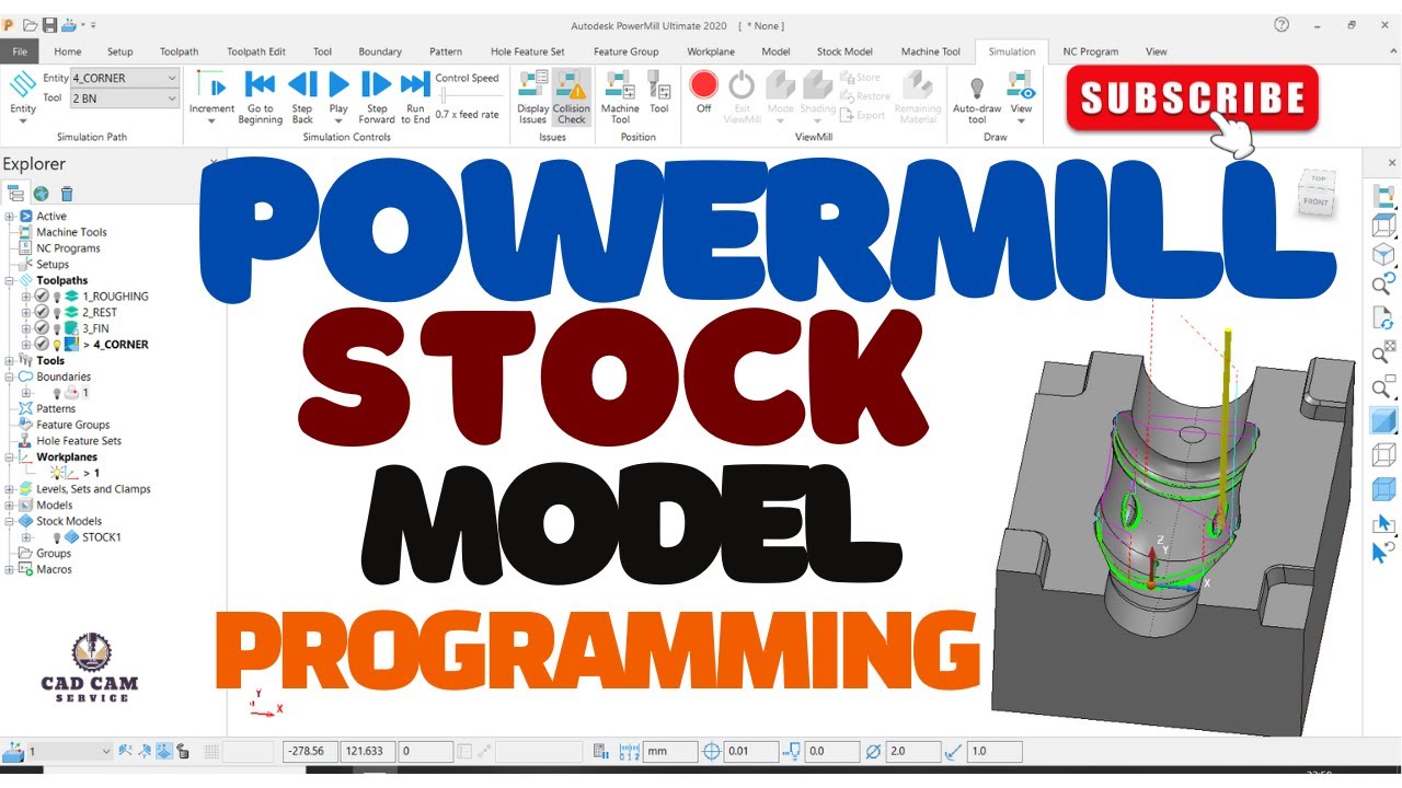 Powermill Delcam Stock Model Programming Or How To Create Stock Model @CADCAM_SERVICE #powermill
