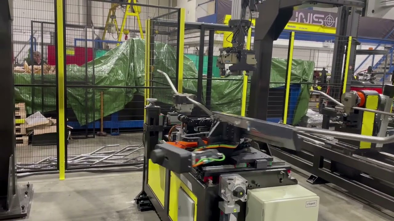 Wheelbarrow Tube Bending Automated Cell producing part every 20 seconds.