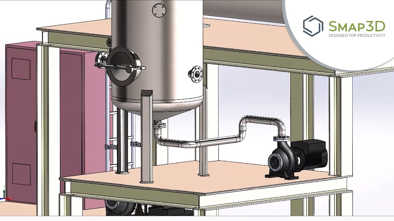 Precisely adjust orbital welding fittings in just 30 sec with Smap3D Piping | Shown in SOLIDWORKS