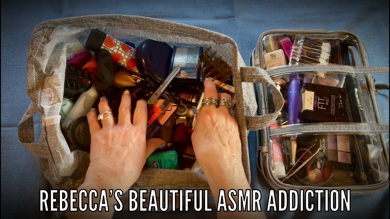 ASMR Makeup rummage~Vinyl bag packing (Whispered version)