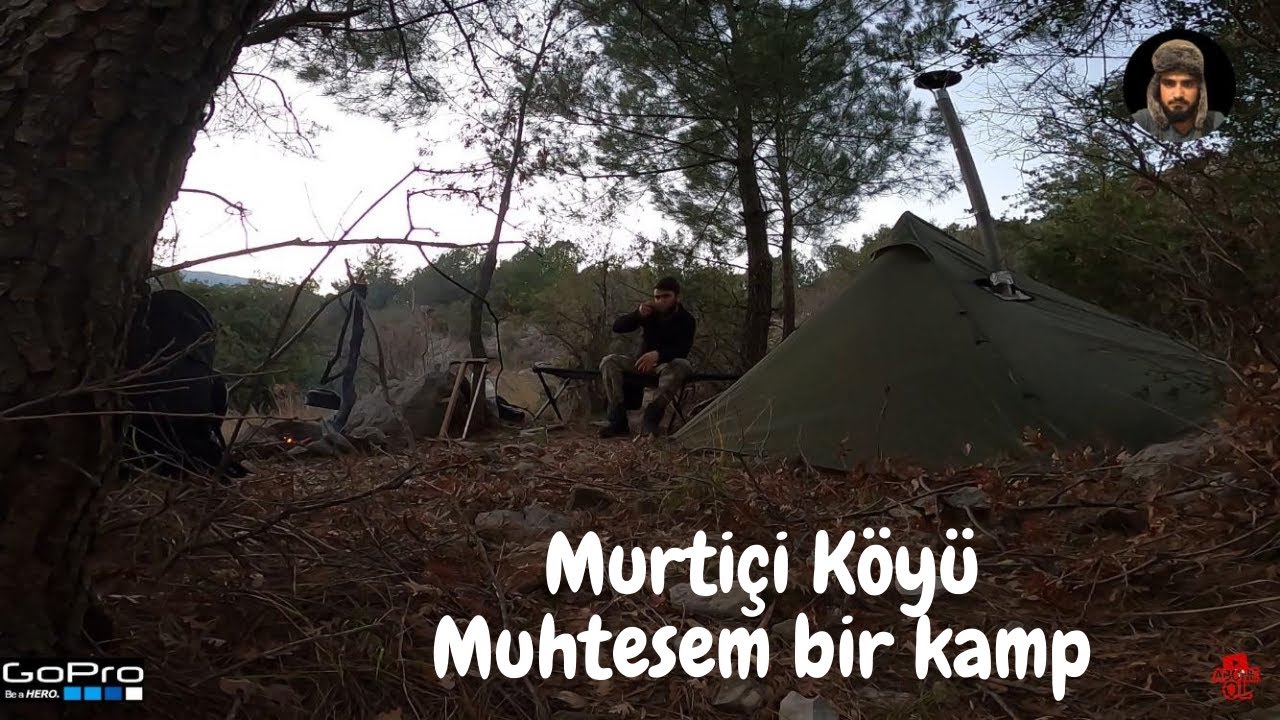 Solo Winter Bushcraft Camp/Tek Başına Sobalı cadırda Kış Kampı/Murtiçi Köyü Muhteşem Bir Gece