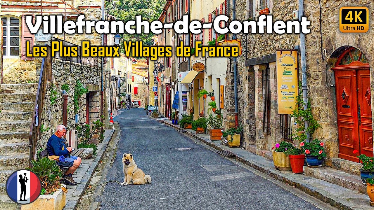 🇫🇷 Villefranche-de-Conflent 🏡The Most Beautiful Village of France, Occitania, Walking Tour, 4K/60fps