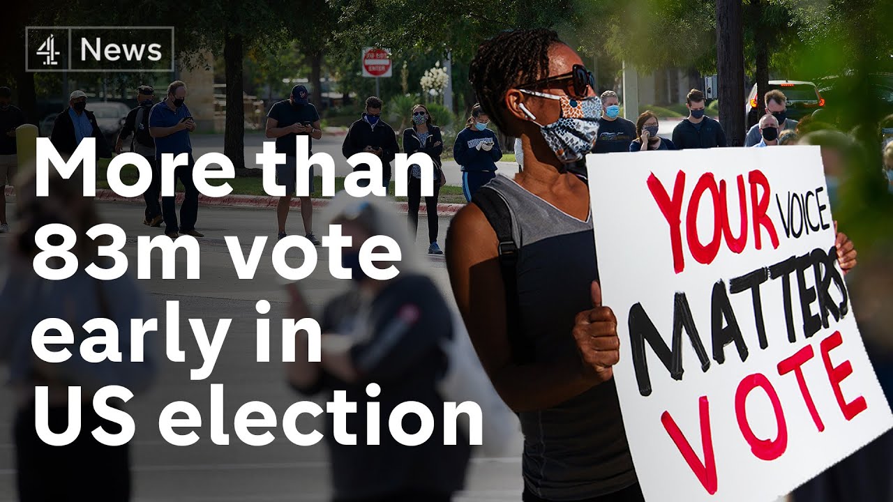 US election: More than 80 million Americans vote early in presidential poll