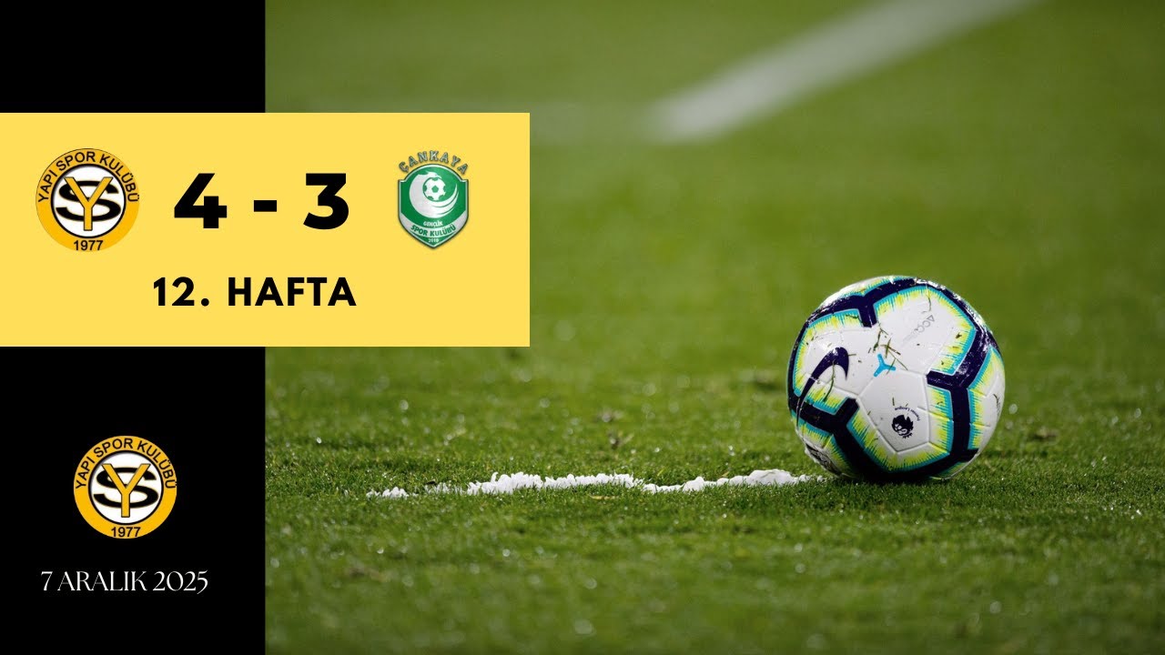 U16 12. Hafta Ma&ccedil; G&ouml;r&uuml;nt&uuml;leri Yapıspor 4 - 3 &Ccedil;ankaya &Ccedil;ınarspor 07.12.25