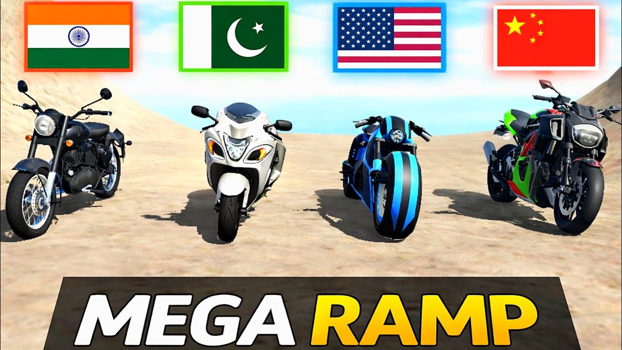 4 Countries Mega Ramp Challange 🔥 (Who Wins)❓