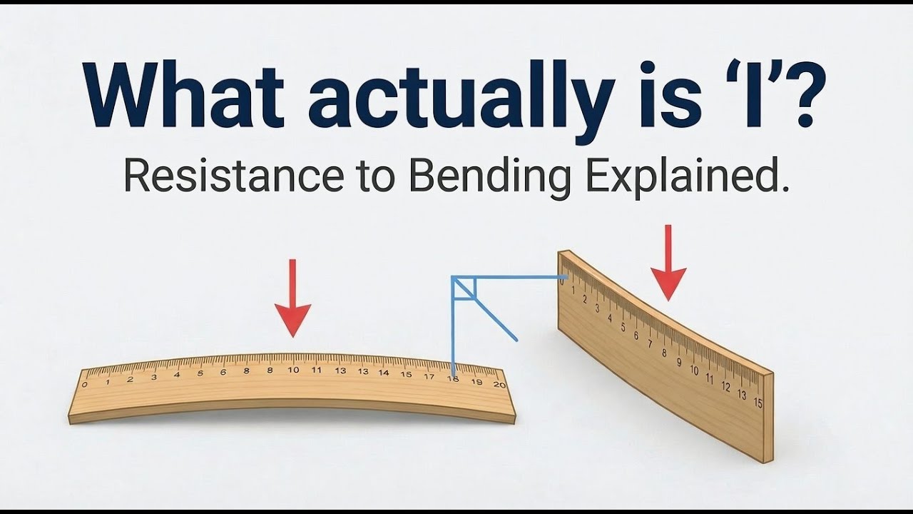 Why 'I' Matters? Moment of Inertia Explained Simply | Beam Deflection & Column Buckling