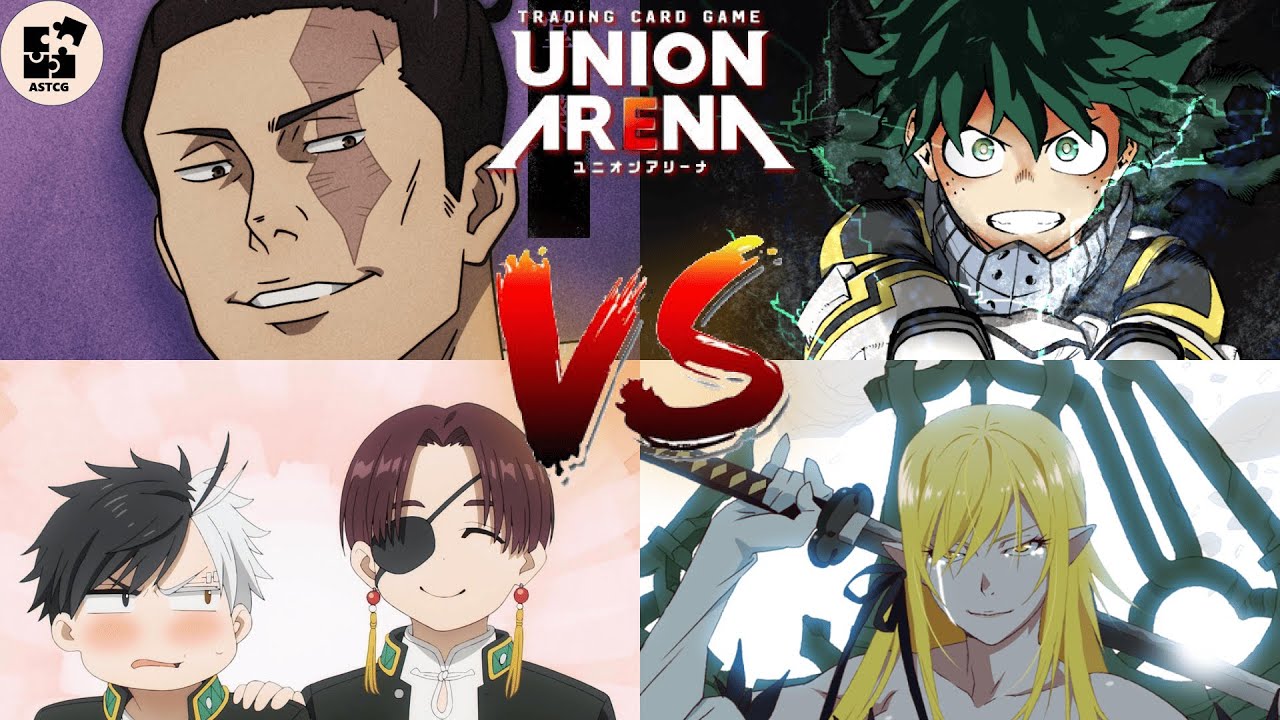 【UNION ARENA】征服賽制！東堂聯手防風少年 對決 OFA繼承者與吸血鬼！ | 紫色咒術/綠色防風 (京都校/蘇枋櫻遙) VS 黃色我英/紫色物語 (綠谷出久/忍野忍&阿良良木)