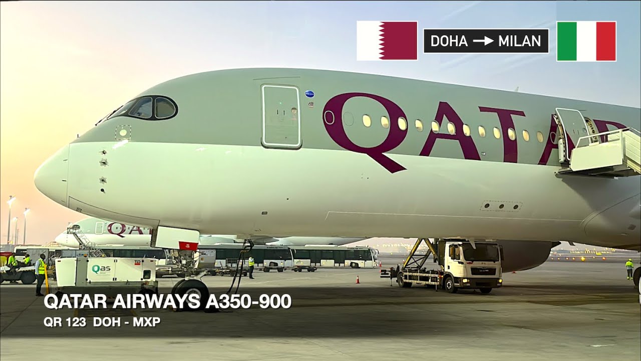 THE EXCELLENCE ON RED-EYE FLIGHT! | Qatar Airways A350-900 | Doha ✈ Milan MXP | Economy
