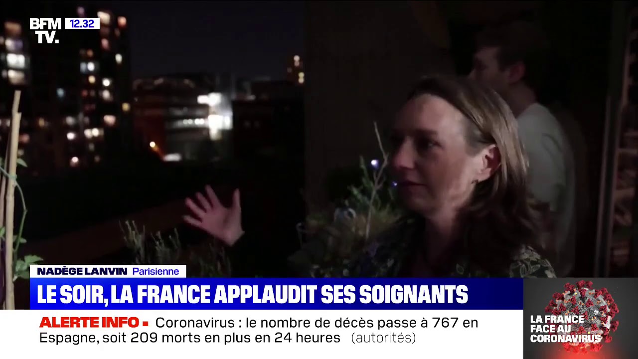 Chaque soir à 20H, la France applaudit ses soignants HD