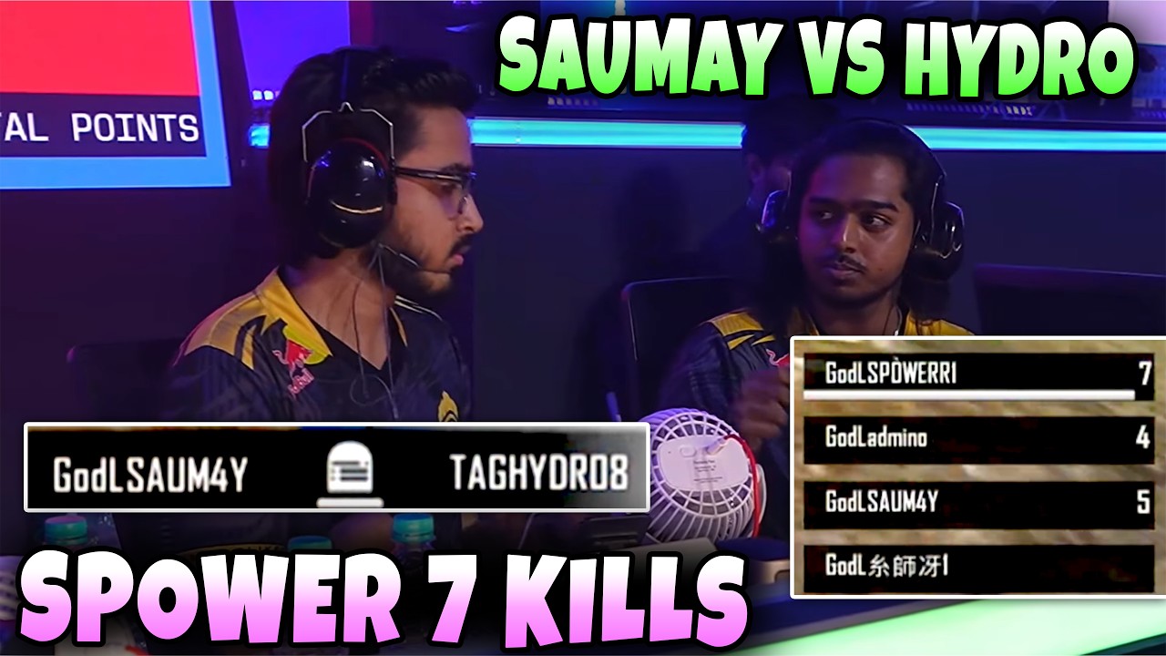 Saumay vs Hydro☠️ GODL 16 Finishes 😱Spower SOLO 7 kills💀 GODL grind For Semifinals