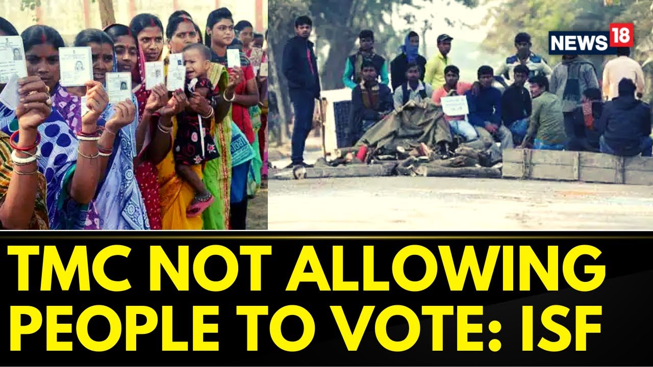 West Bengal Panchayat Election : ISF Workers In Bhangar Claim TMC is Not Allowing Them To Cast vote