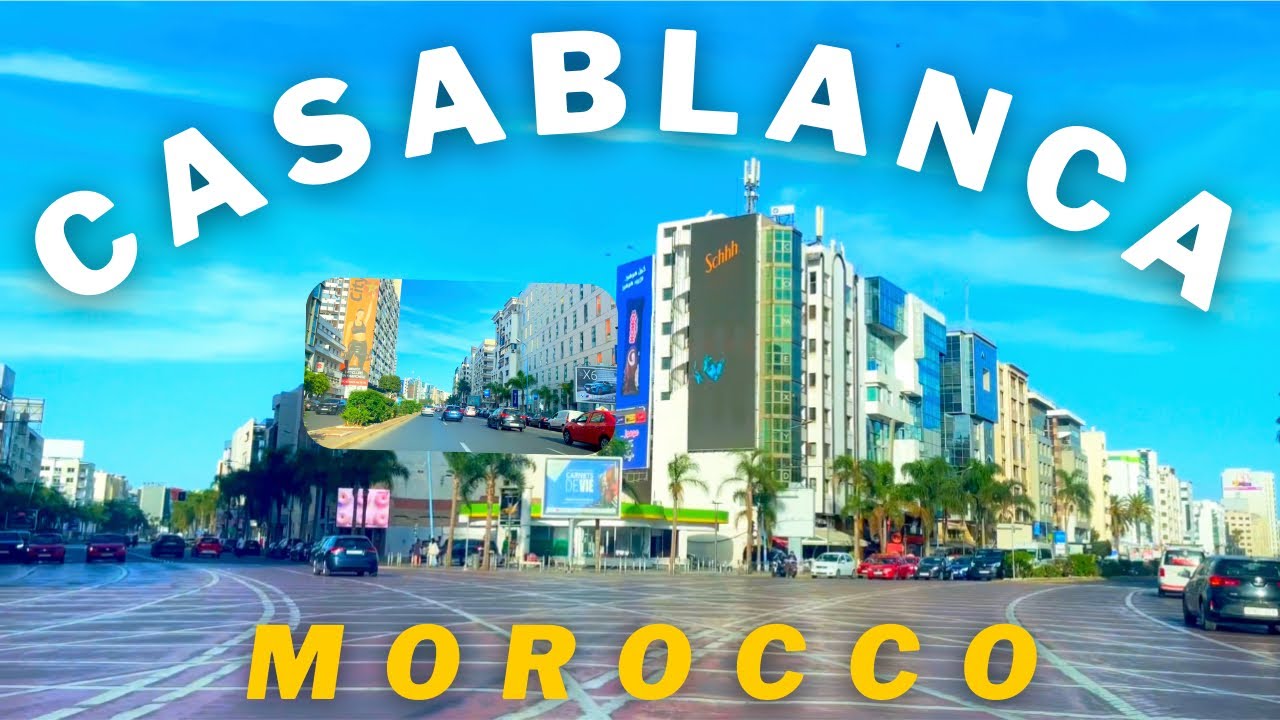 Driving in the streets of Greater Casablanca - Morocco 🇲🇦 | vidéo music person walking