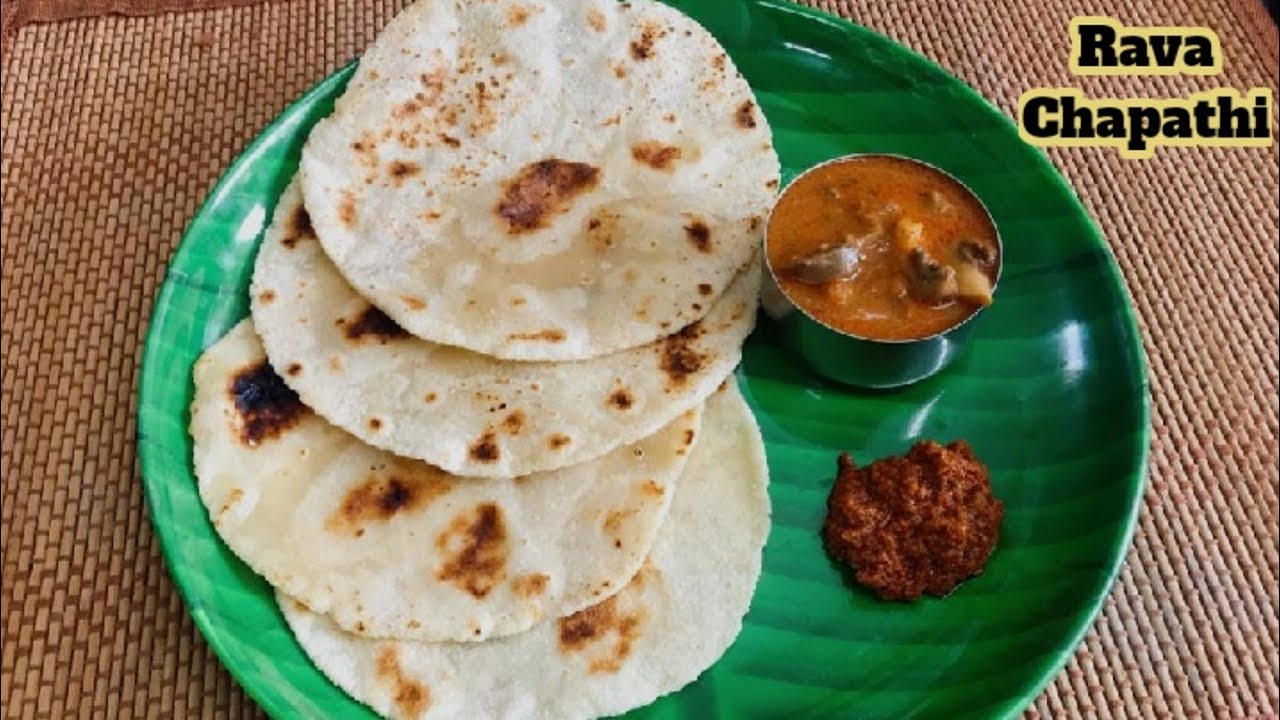 1 கப் ரவை வைத்து வித்யாசமான சப்பாத்தி /Rava chapathi recipe in tamil