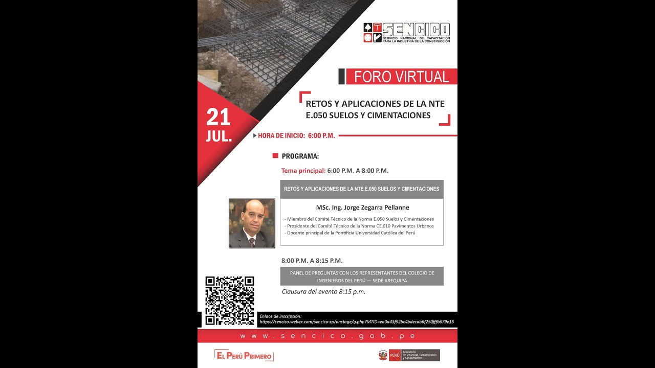 FORO VIRTUAL DE LA NORMA E.050 SUELOS Y CIMENTACIONES - SENCICO
