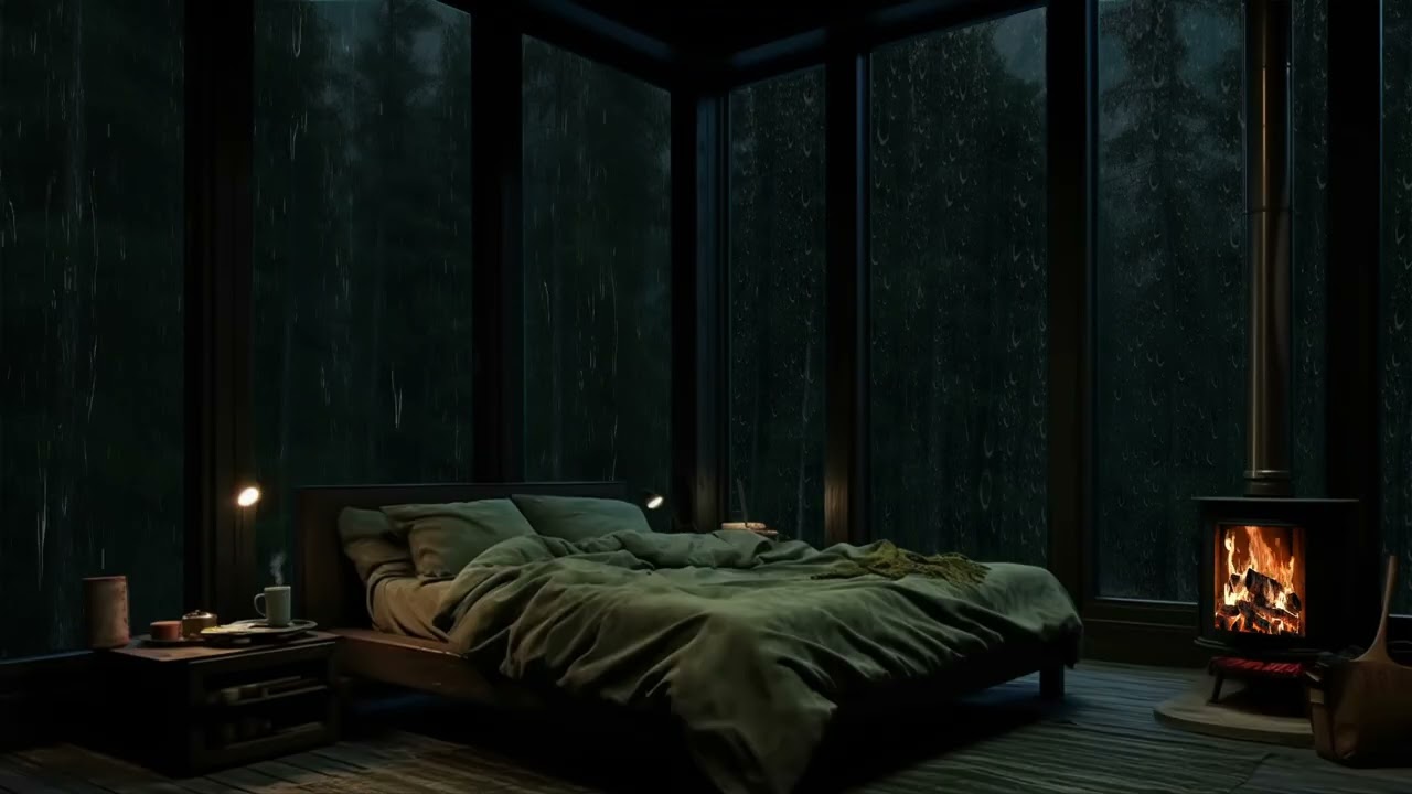 The soothing sound of rain is the music played by nature, Helps relax and sleeping