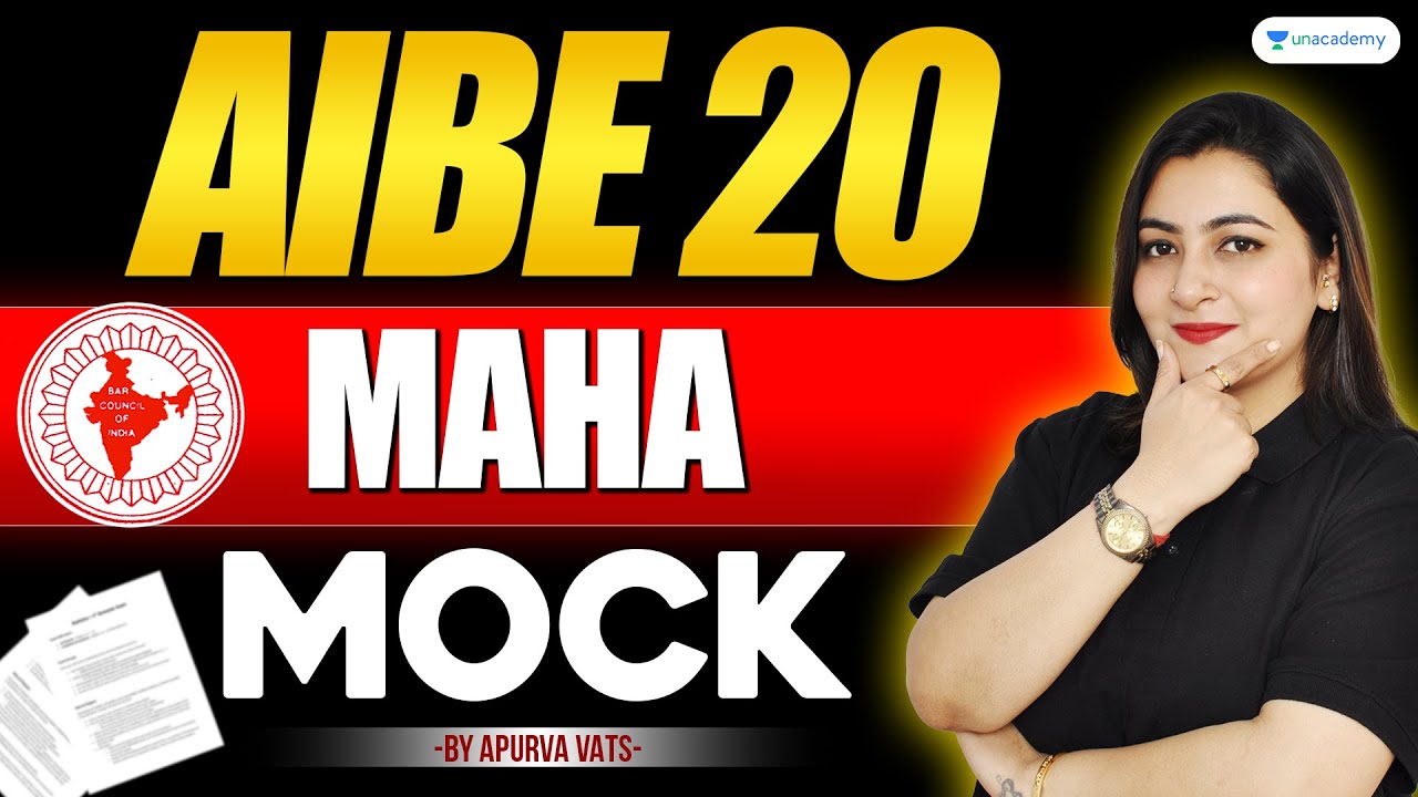 🔥 AIBE 20 Maha Mock (Live Test) | 100% Success | All India Bar Examination | Apurva Vats
