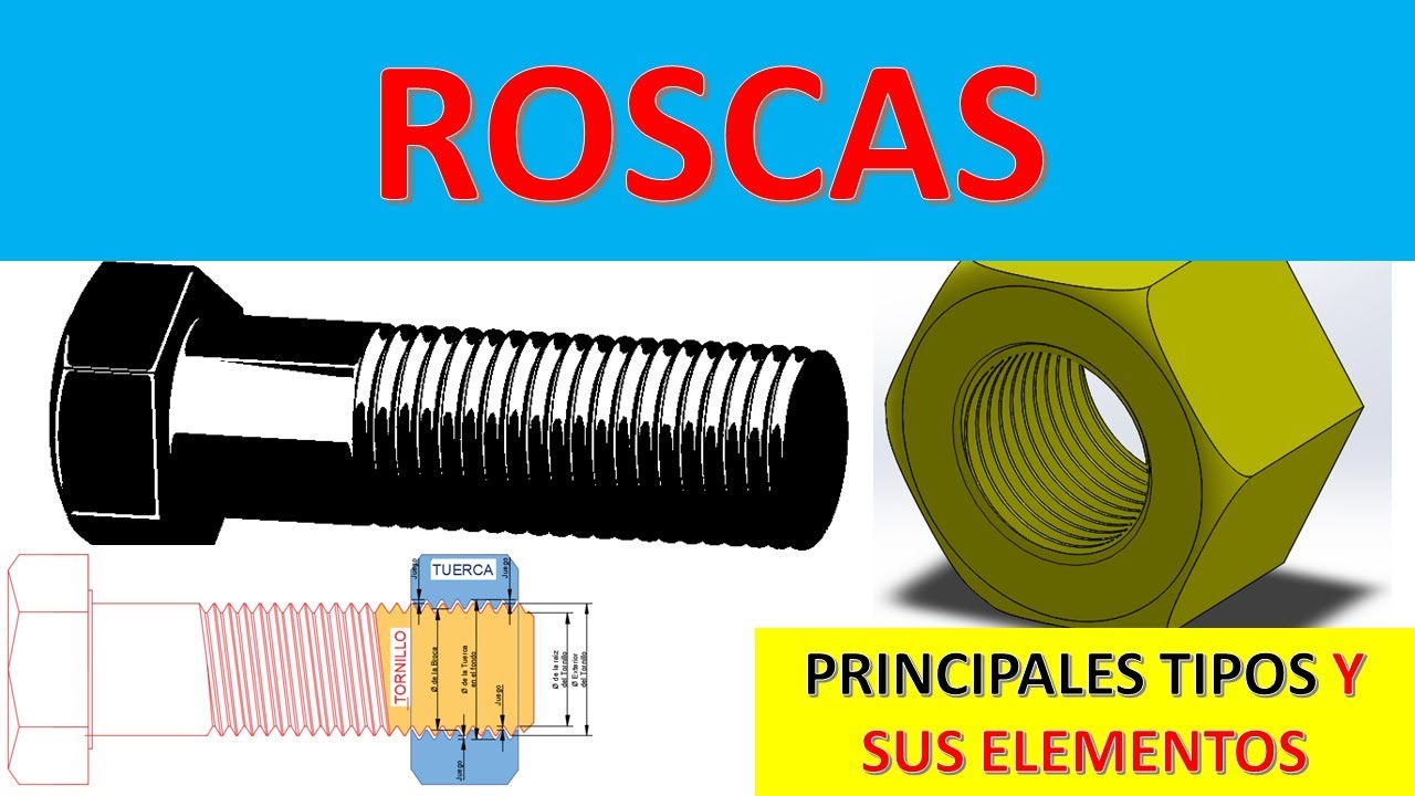 PRINCIPALES TIPOS DE ROSCAS Y SUS ELEMENTOS
