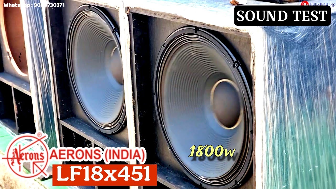 Aerons L18x451 Speaker 1800w Review & Sound Check with 2.5ft Scoop Bass || Best Performance 