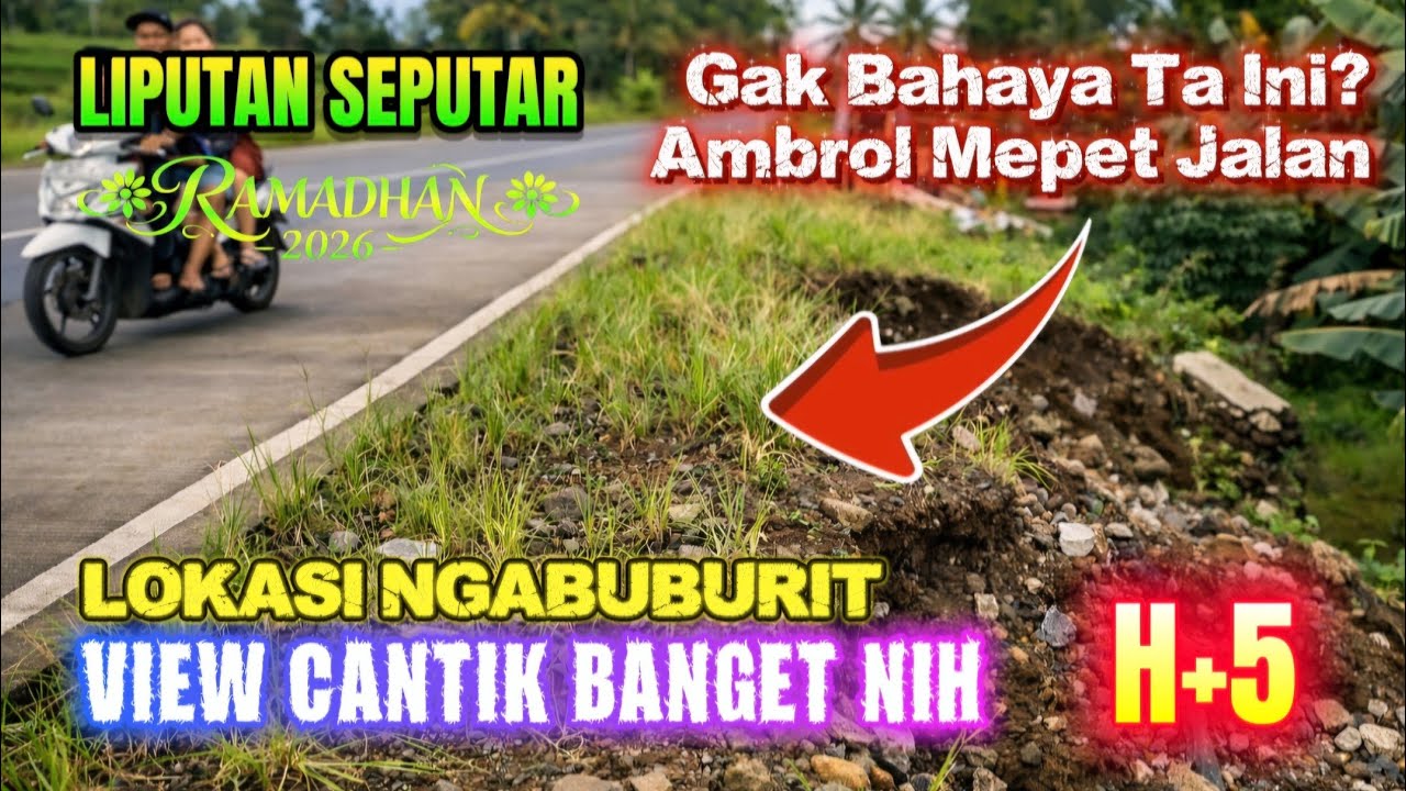 Bahaya! Tanah Ambles di Pinggir Jalan baru Kota Genteng Seputar Ramadhan 2026 