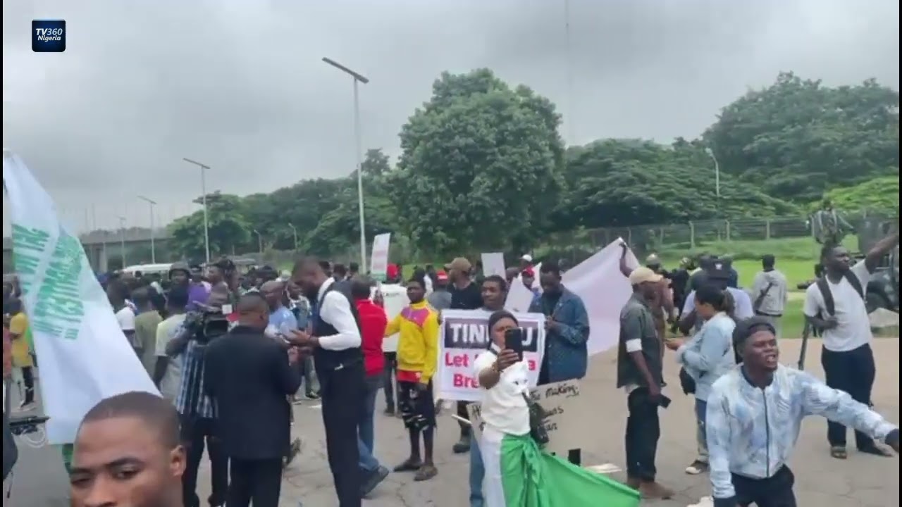 Protesters storm Moshood Abiola stadium in Abuja