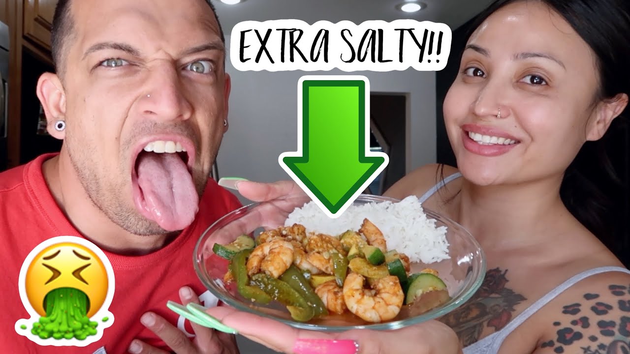 MAKING HUSBAND'S FOOD EXTRA SALTY TO SEE HIS REACTION!!