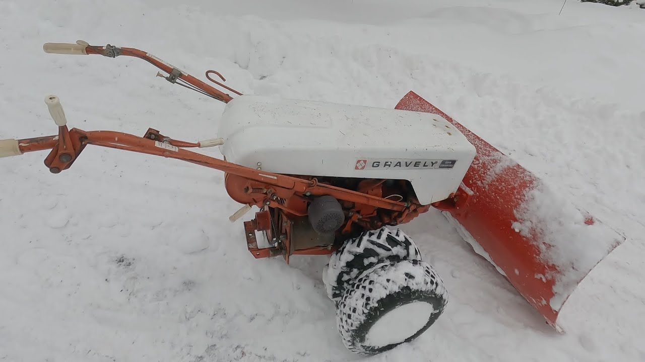1973 Gravely Custom Convertible Plowing a Foot of Snow 16FEB2025