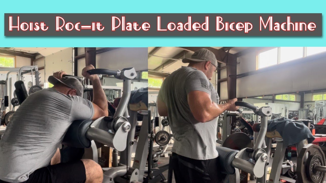 Modified Hoist Roc it Plate Loaded Bicep Machine.