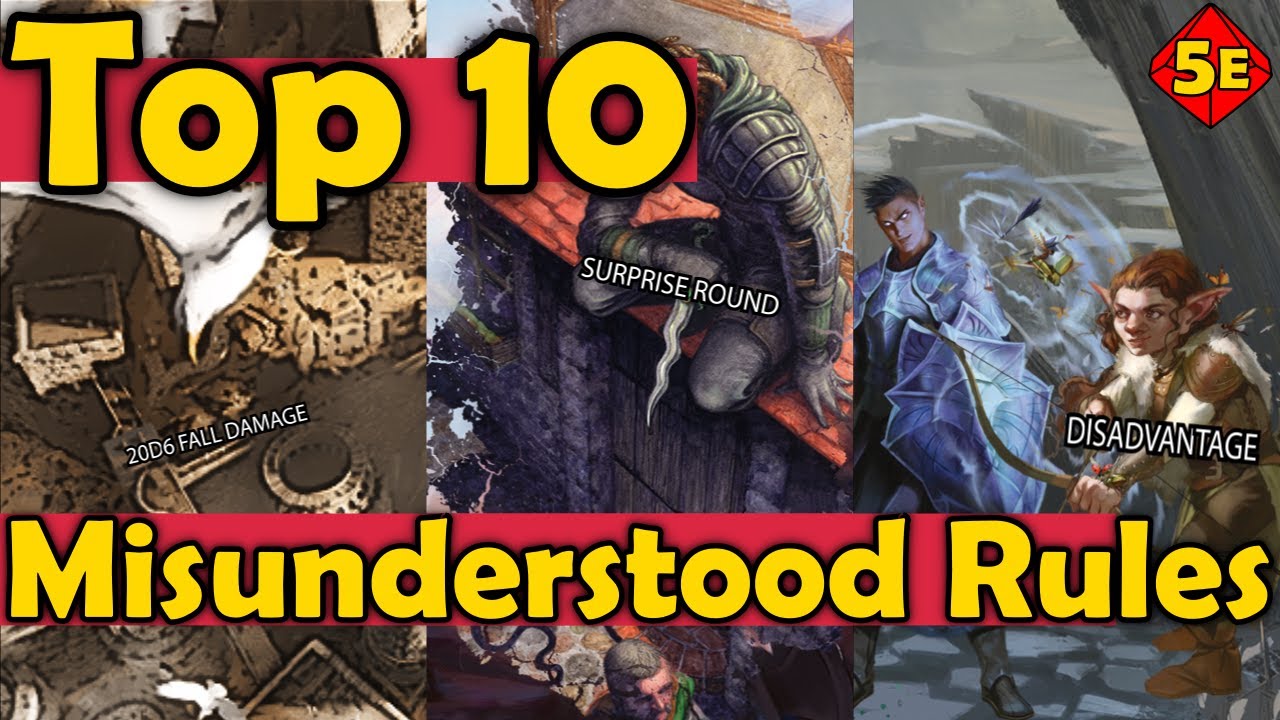 Top 10 Commonly Misunderstood Rules in DnD 5E