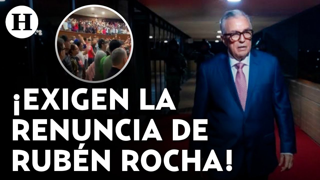 ¡Fuera Rocha! Comunidad universitaria irrumpe Congreso de Sinaloa y pide la renuncia del gobernador