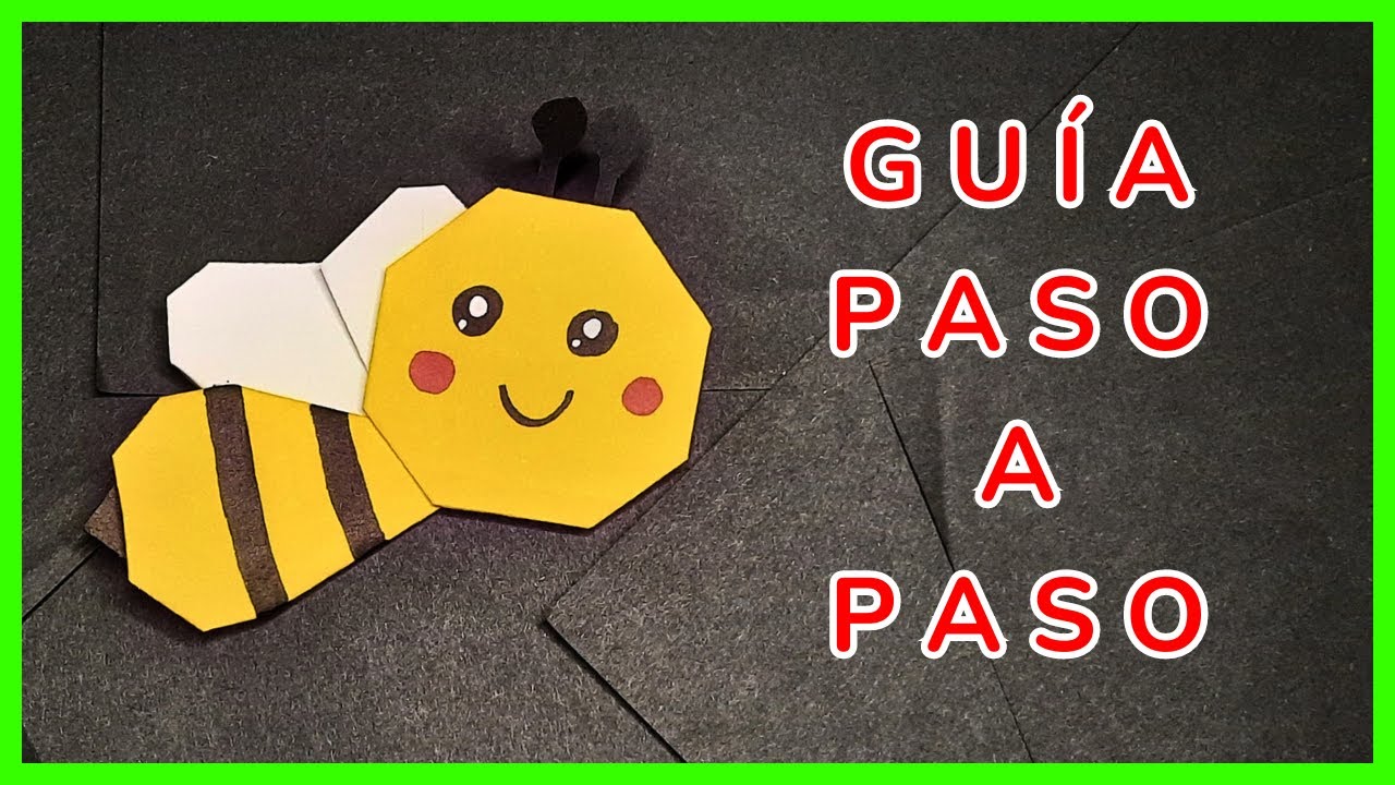 ⩥ Cómo hacer una ABEJA de ORIGAMI 🐝
