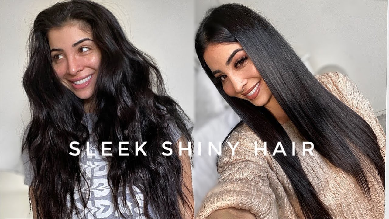 My secret to sleek shiny hair + how i grew my hair fast! | Elwa Saleh