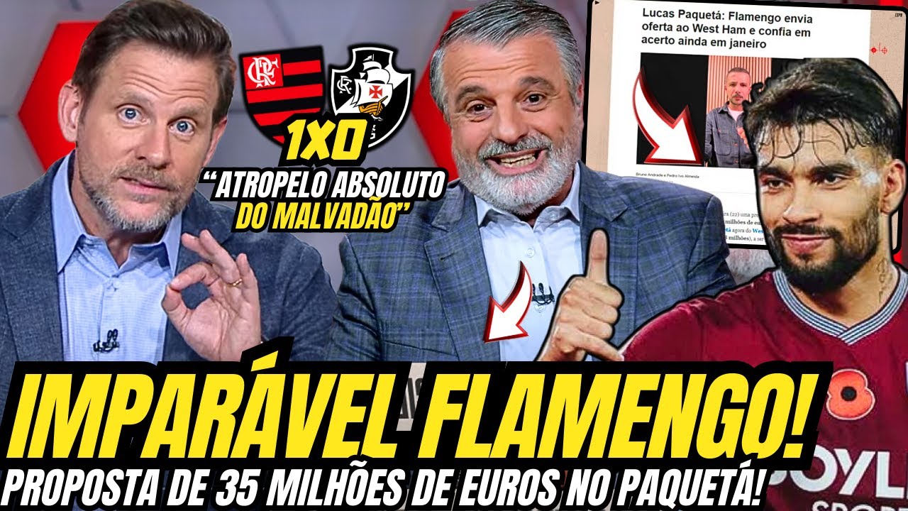 😱ATROPELO ABSOLUTO! FLAMENGO AMASSOU O VASCO IMPRENSA ESPORTIVA CHOCADA COM ATUAÇÃO DO MENGÃO!