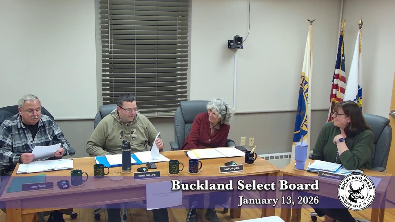 Buckland Select Board, January 13, 2026