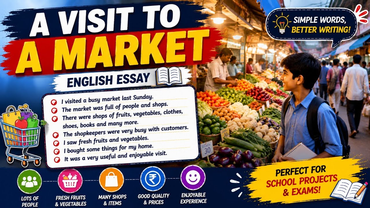 🔴 Essay On Market | A Visit To A Market English Essay