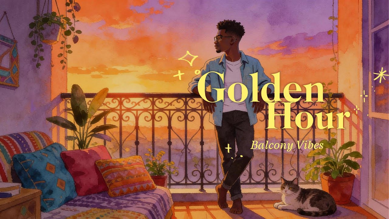 Golden Hour Balcony Vibes | Afro Lofi to Chill, Study & Focus