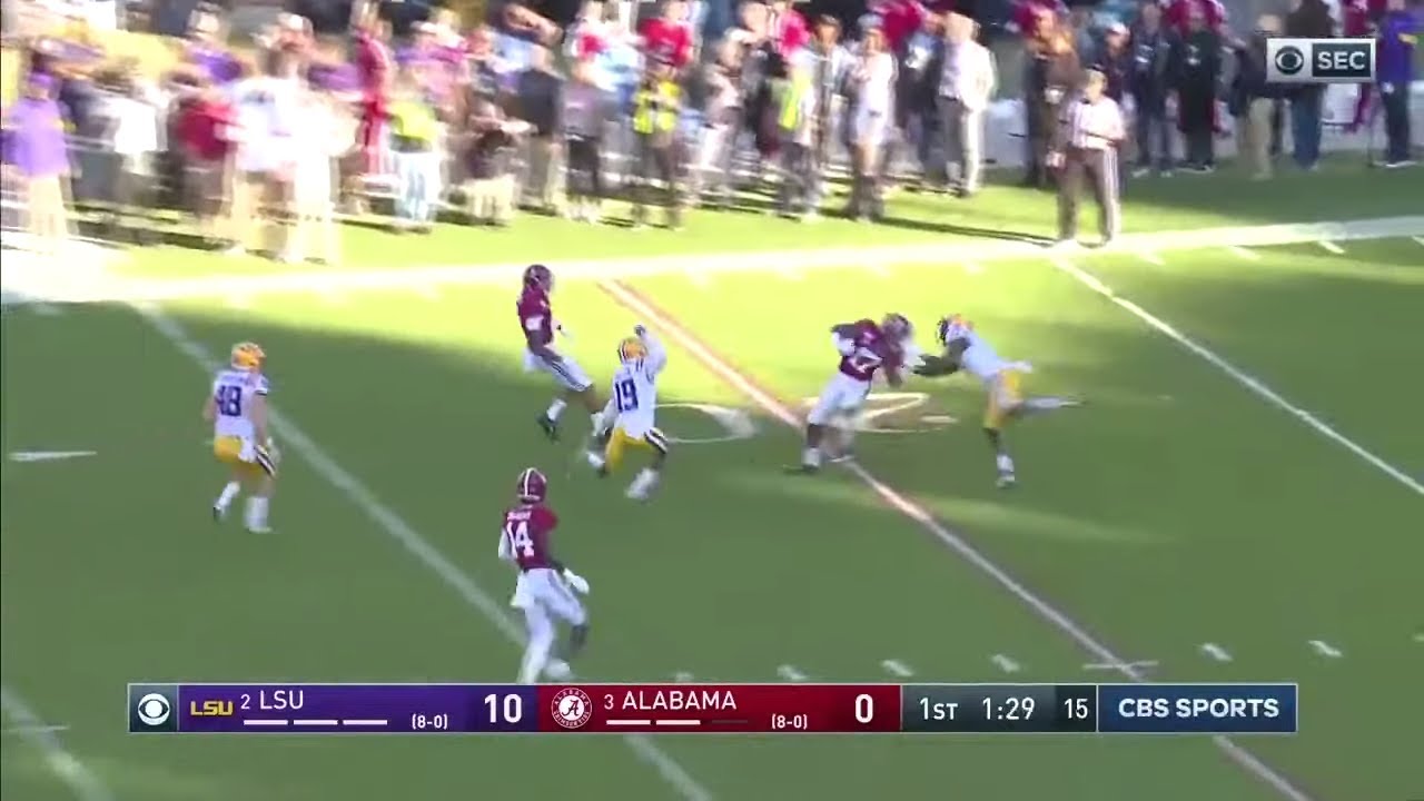 Jaylen Waddle INSANE 77 Yard Punt Return Touchdown vs LSU (2019)