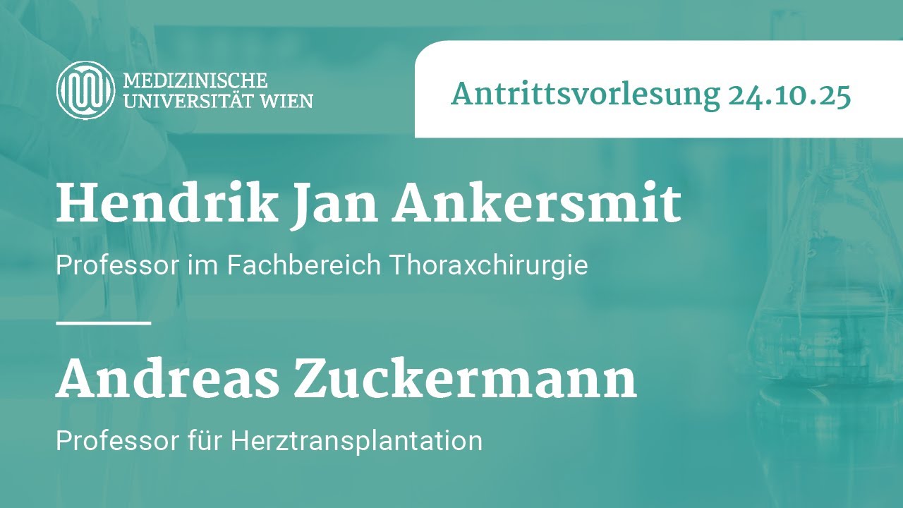 Antrittsvorlesungen 24.10.2025: Hendrik Jan Ankersmit & Andreas Zuckermann